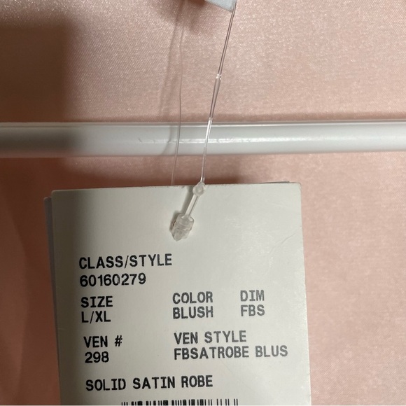 David's Bridal Robe L XL Blue Floral Satin Wrap Wedding DB Studio 3/4 Sleeves - Picture 6 of 9